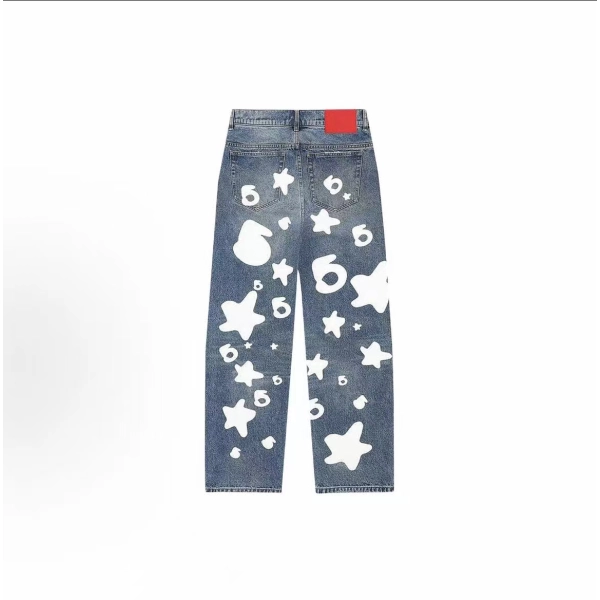 Sp5der FW24 8daysofSP5DER Whale Bubble Printed Jeans