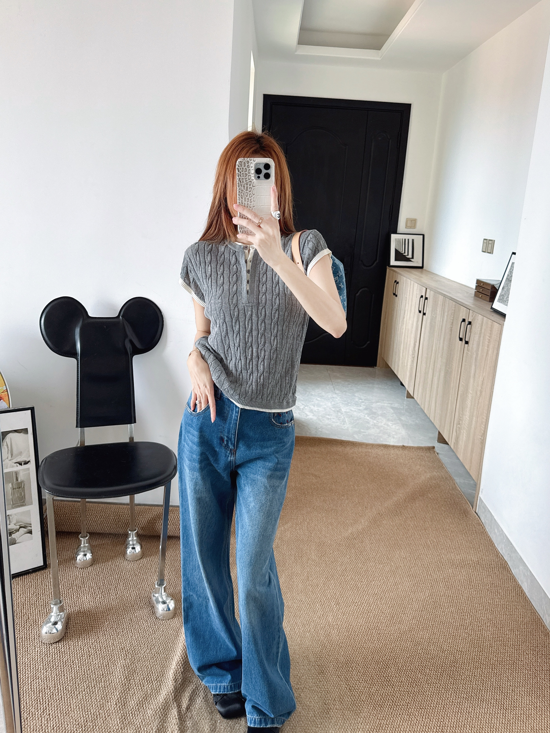 Ral New Fake two-piece drop shoulder knitwear