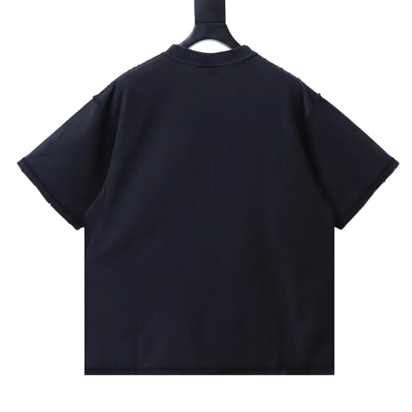 Balenciaga Clothes  25SS Patch Embroidered Slogan Washed Short-Sleeve T-Shirt