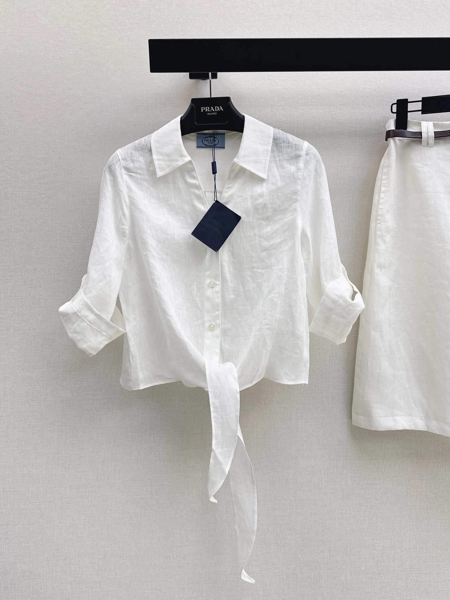 Pra New Tie-front short-sleeve shirt