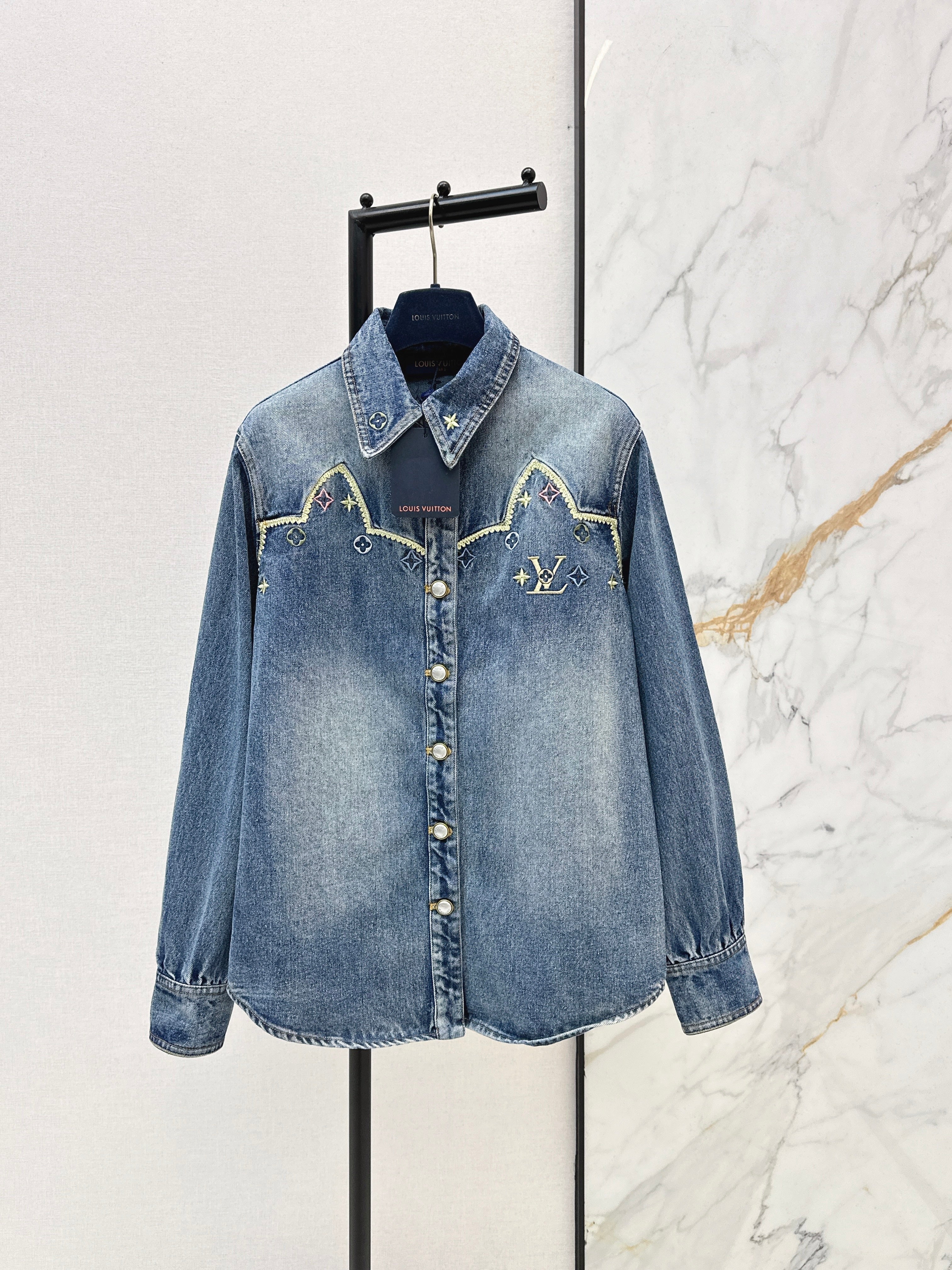 Louis NEW embroidery denim shirts