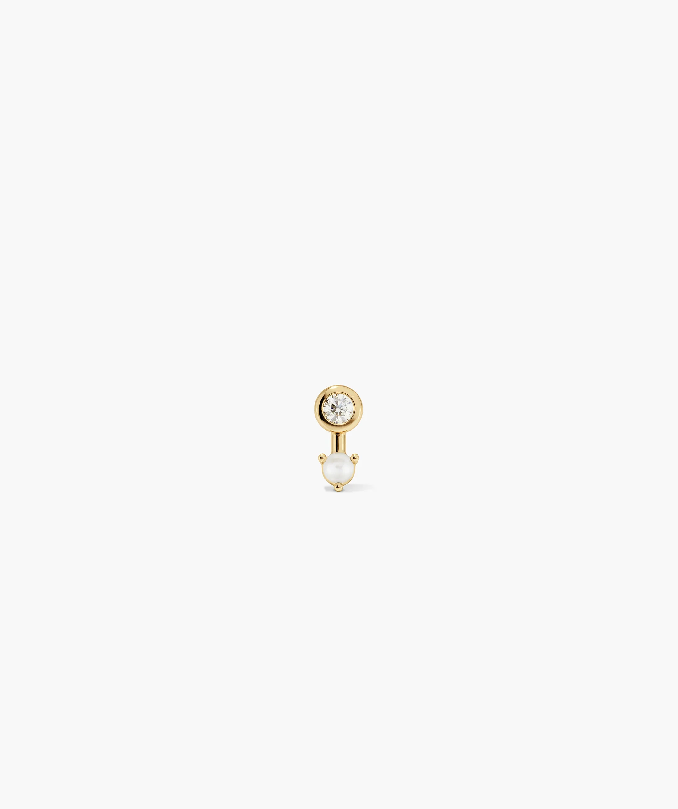 Piercing Studio - Lab Grown Diamond Pearl Drop Stud