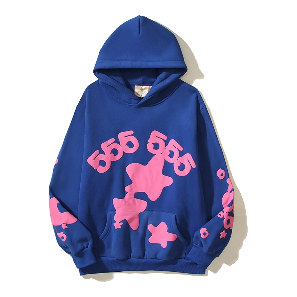 Sp5der Blue  Hoodie