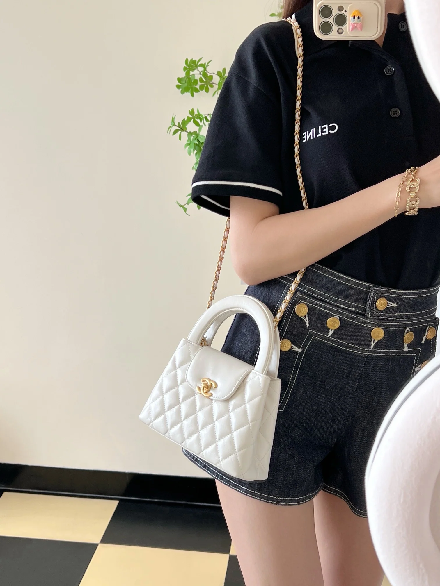 Chan New 24p kelly Hand chain bag