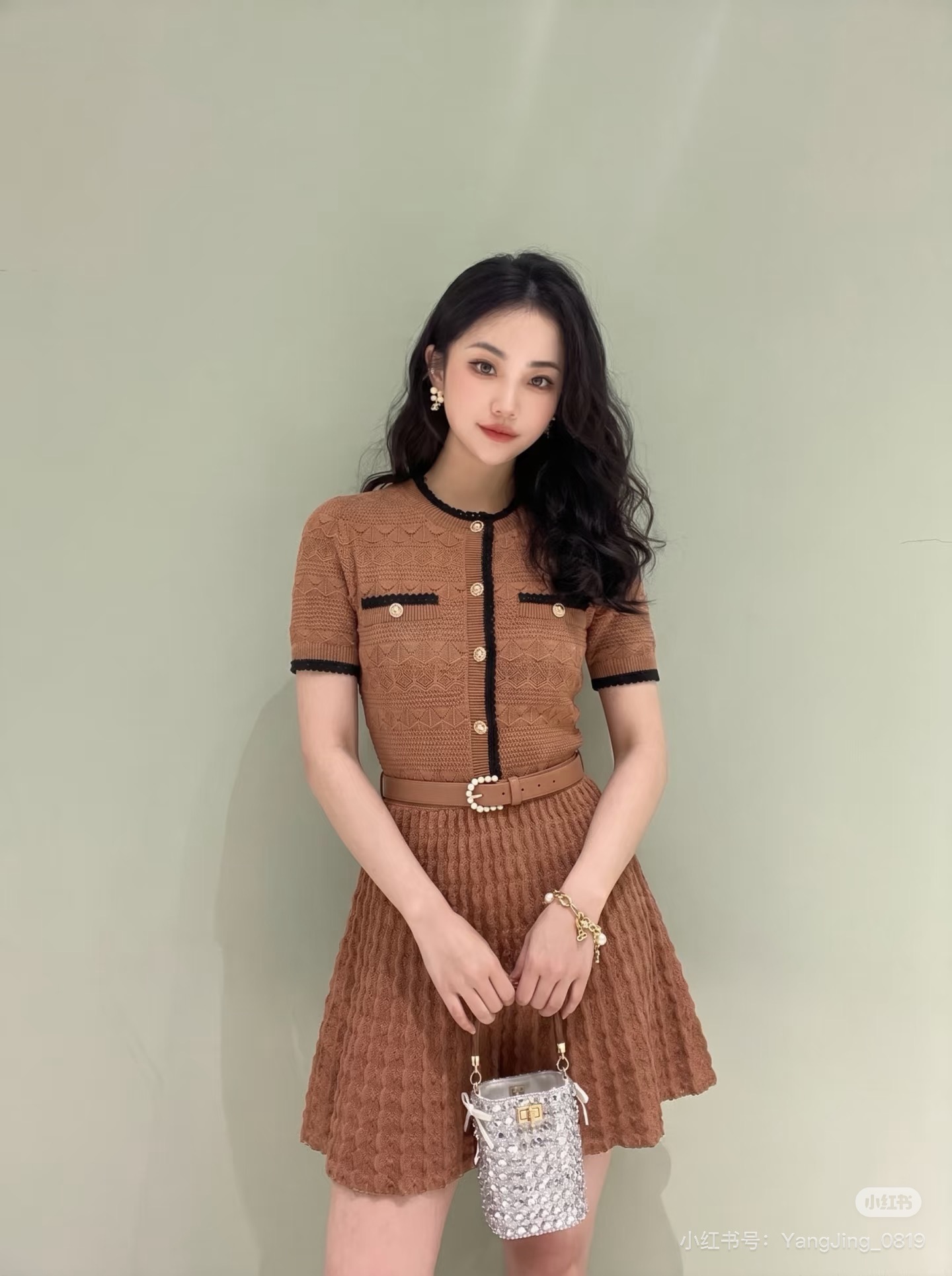 SP New Color-block knitted dress
