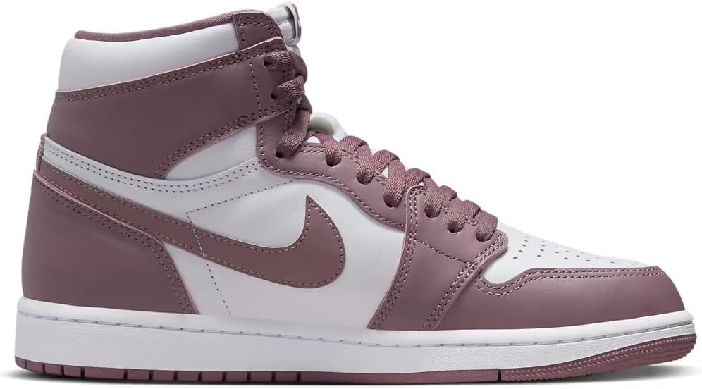 Jordan Retro 1 High Men Round Toe Leather Red Sneakers