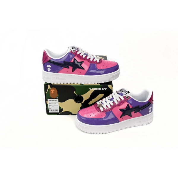 A Bathing Ape Bape Sta Low Purple Mirror Surface 1H20 191 046