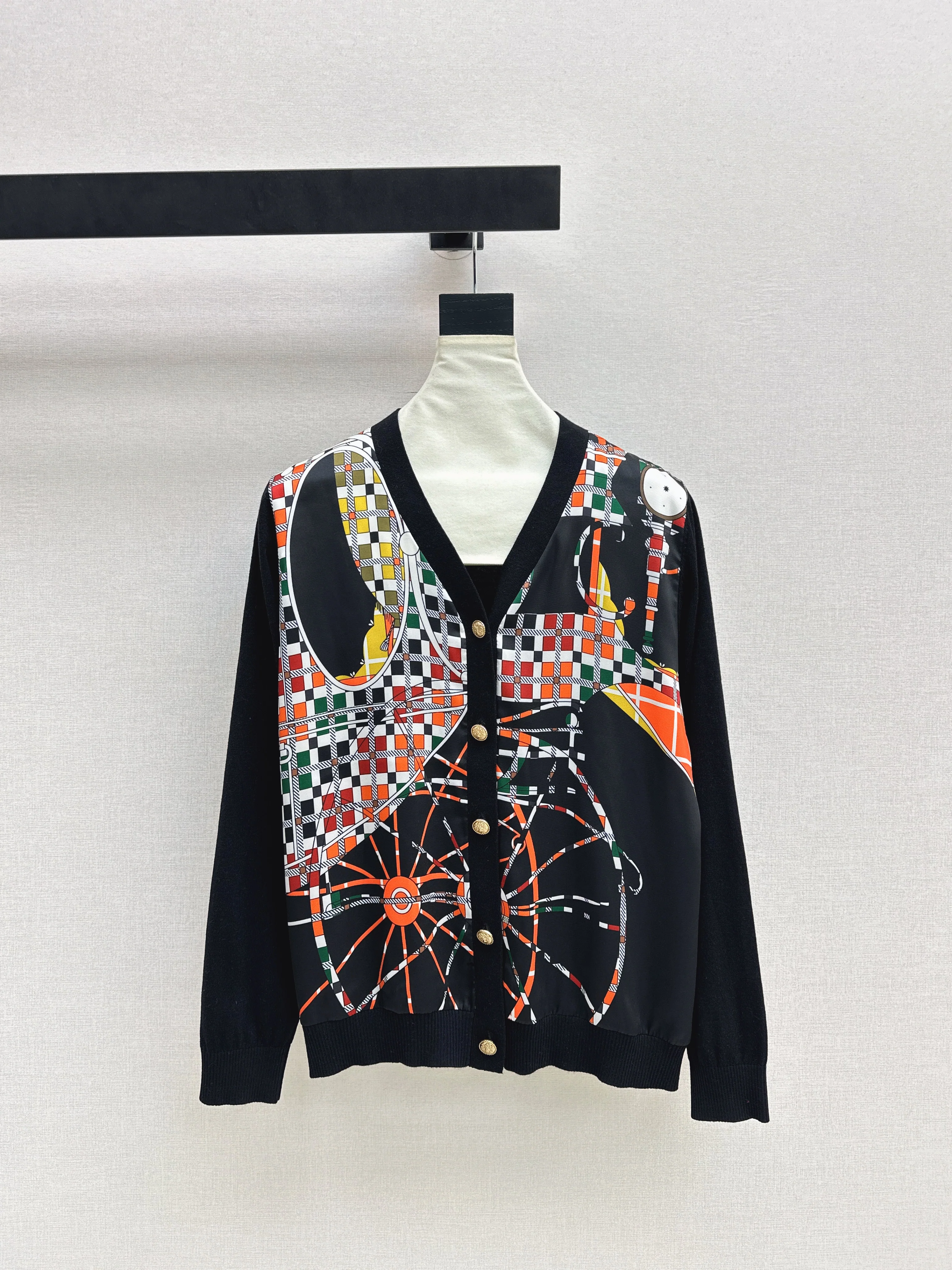 Herm NEW printing knitted cardigan