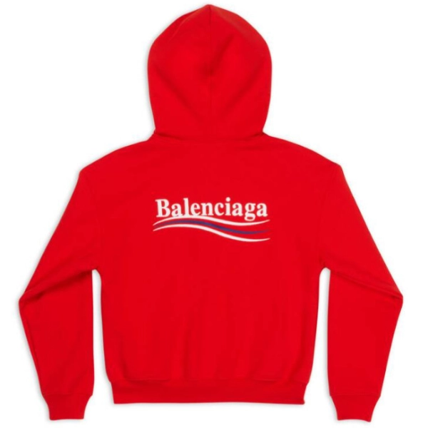 WOMEN'S POLITICAL CAMPAIGN SHRUNK ZIP-UP HOODIE SMALL FIT IN RED 623451TKVI96040