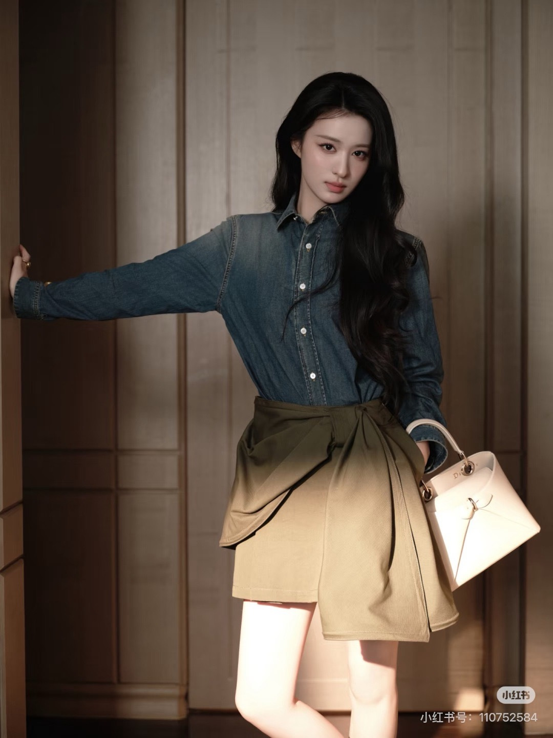 CD New belted denim shirt