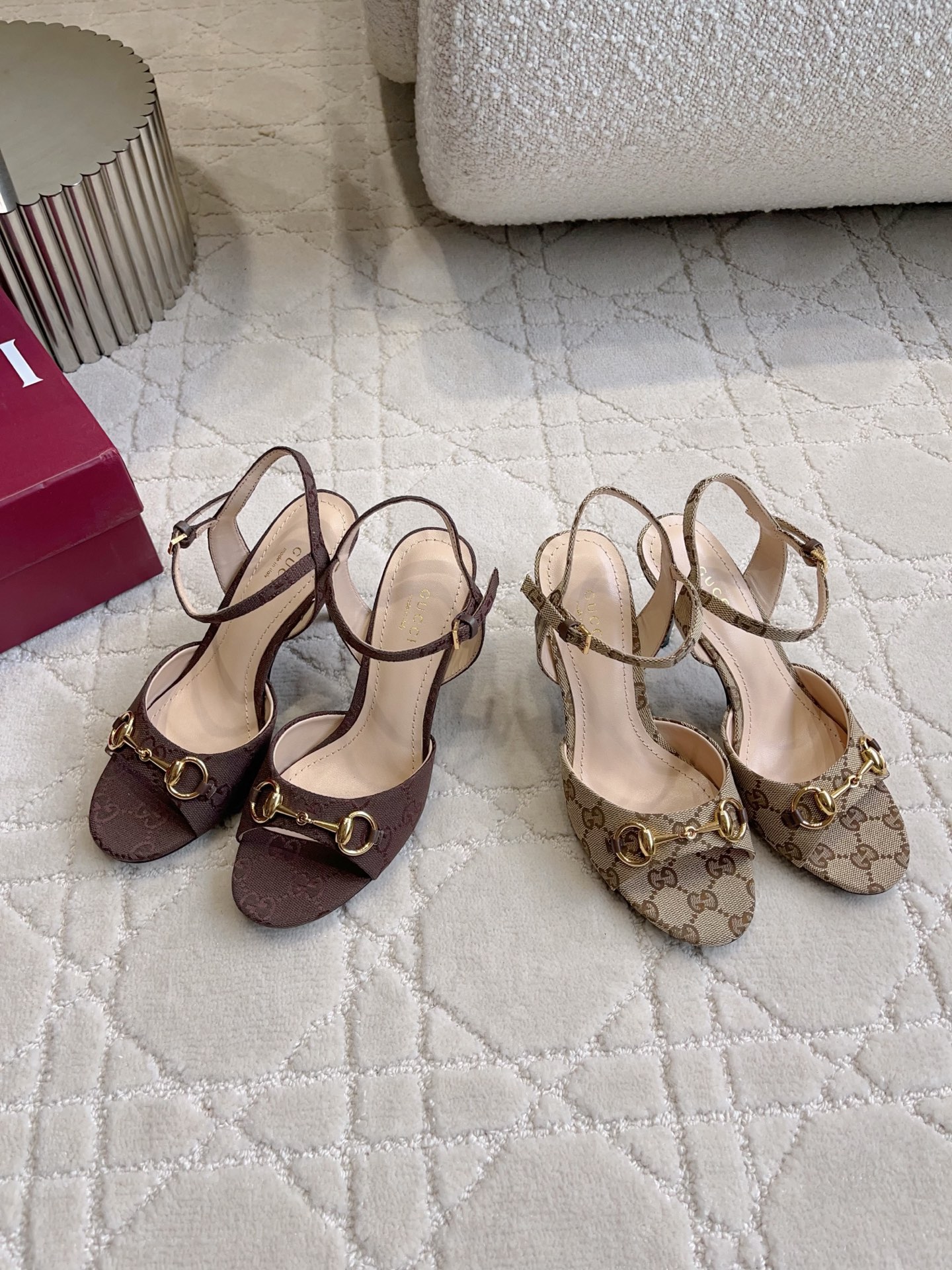 Guc New Horsebit High Heel Sandals