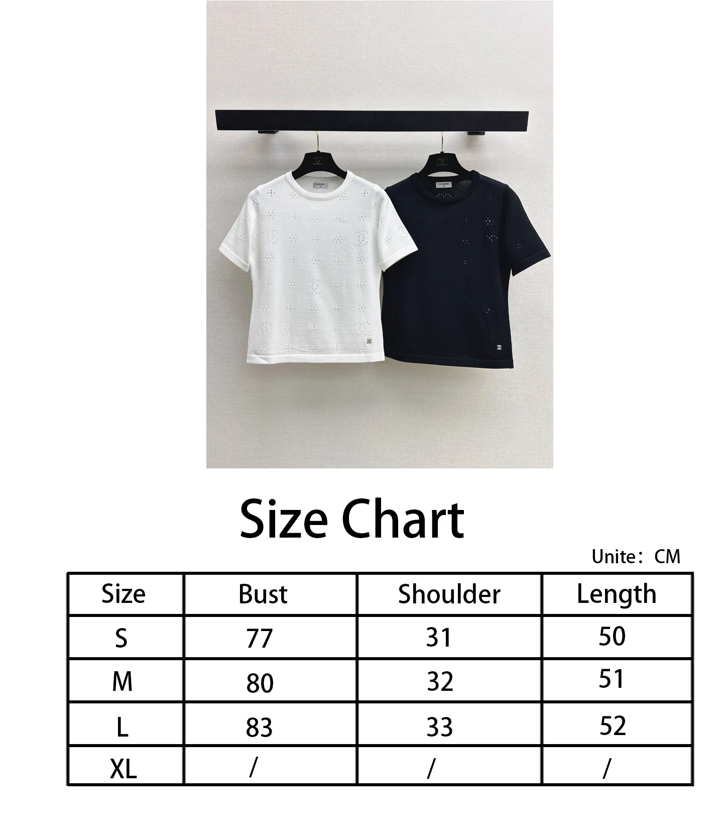 Chan NEW hollow short sleeve knitwear