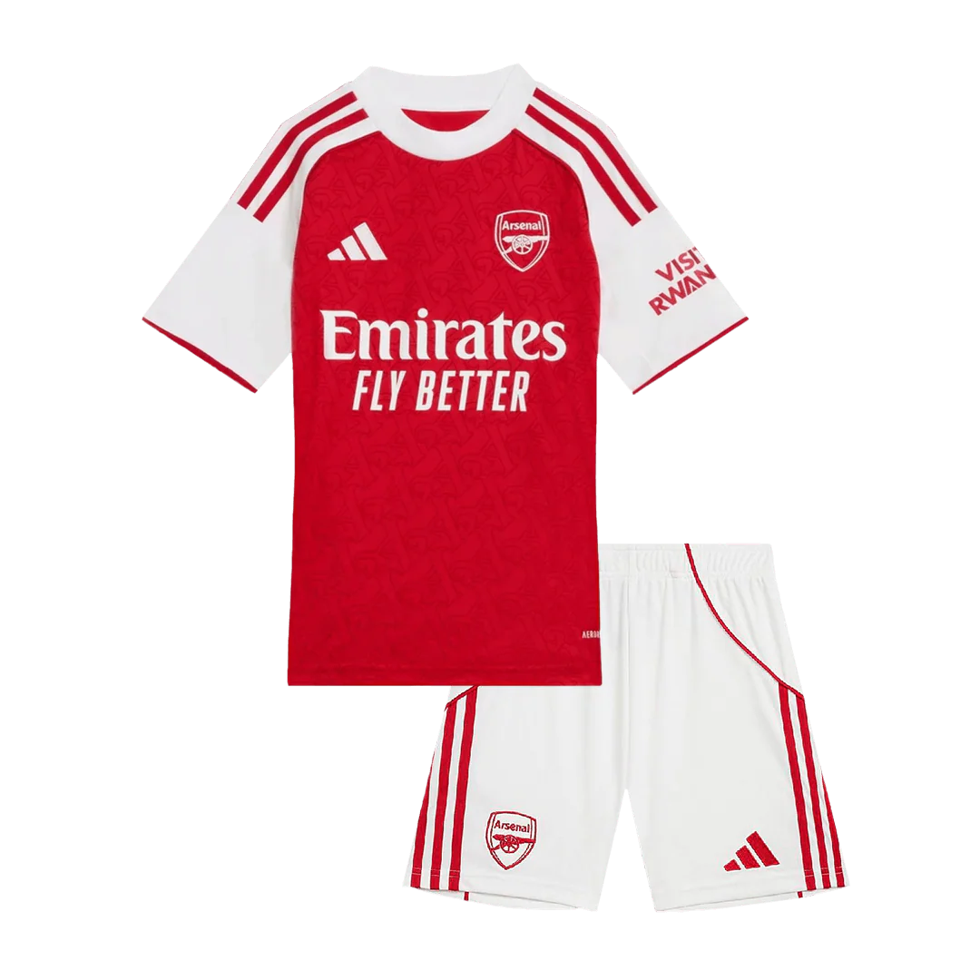 Arsenal Kid's Home Soccer Jersey Kit (Jersey+Shorts) 2025/26 Red