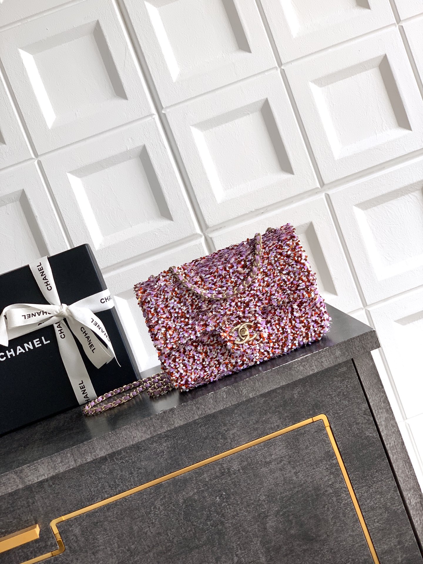 Chan New Sequin Beaded Bag
