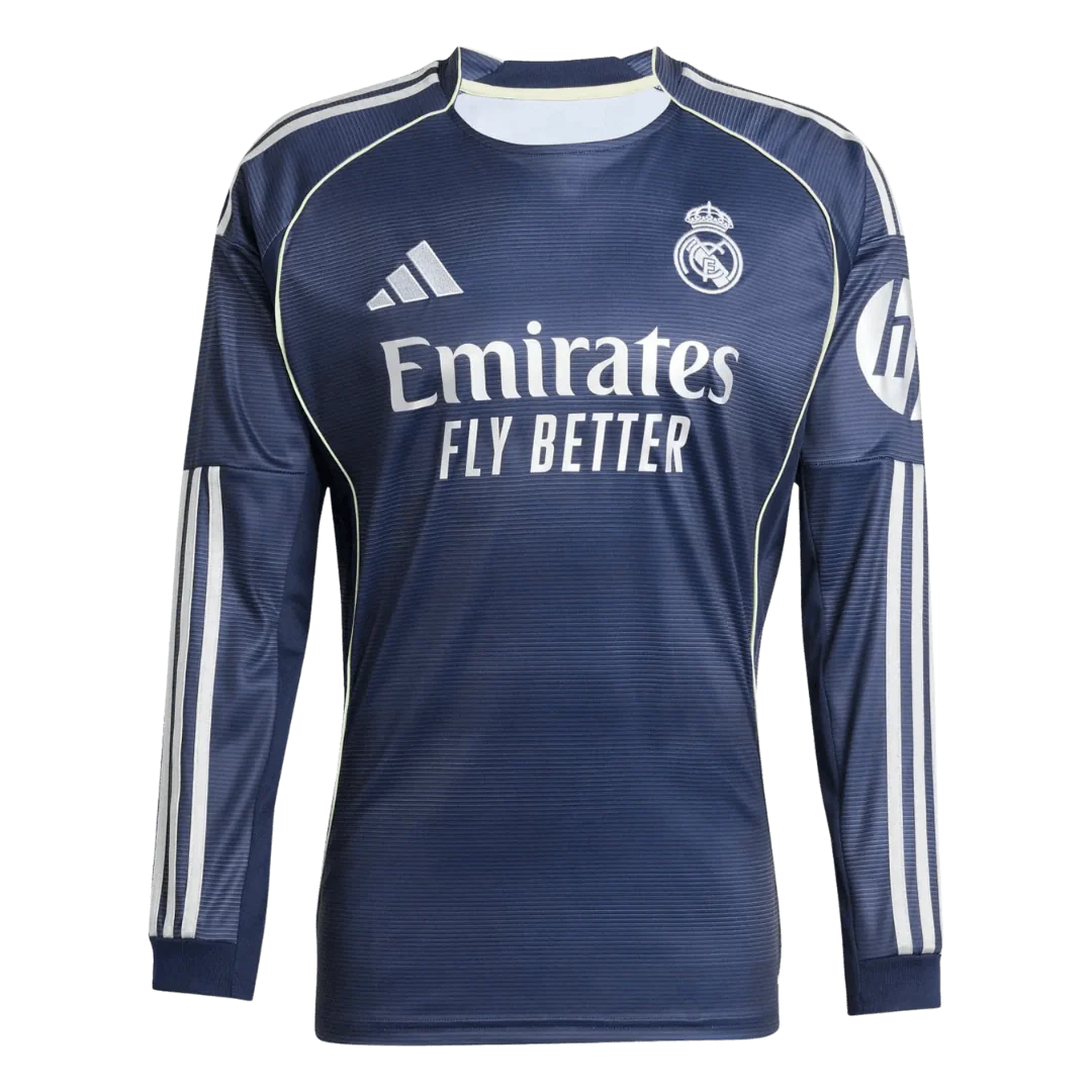 Real Madrid Away Long Sleeve Soccer Jersey 2025/26
