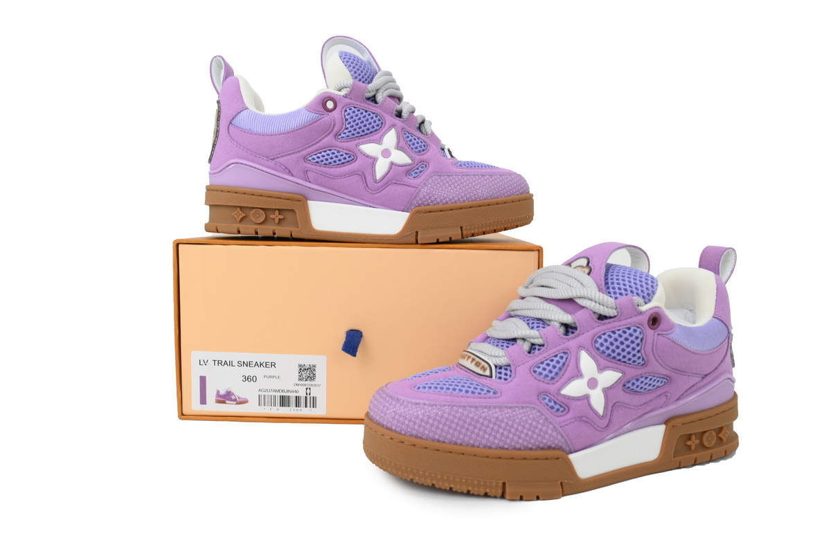 Pkkicks God Batch LOUIS VUITTON Purple And White