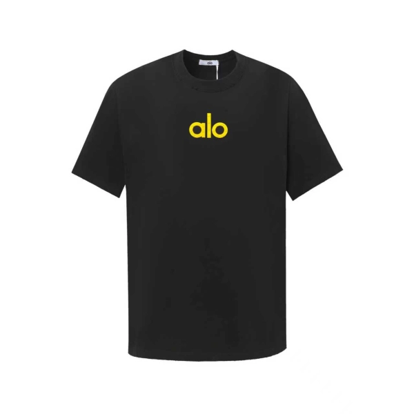 alo yoga T-shirt black ( yellow label)