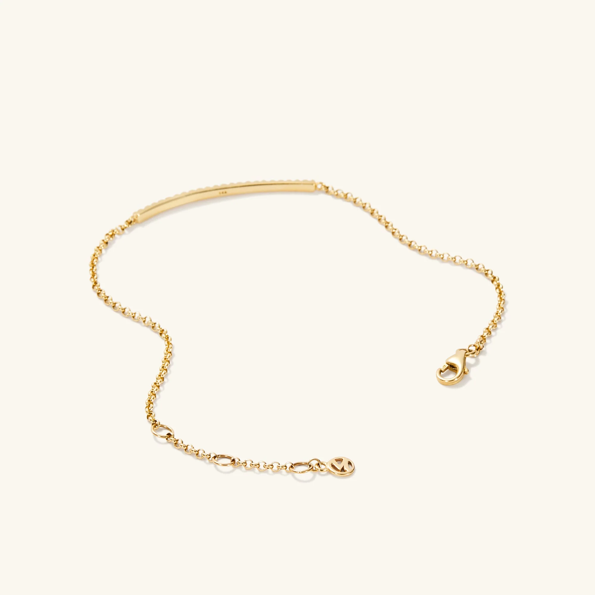 Pave Diamond Bar Bracelet
