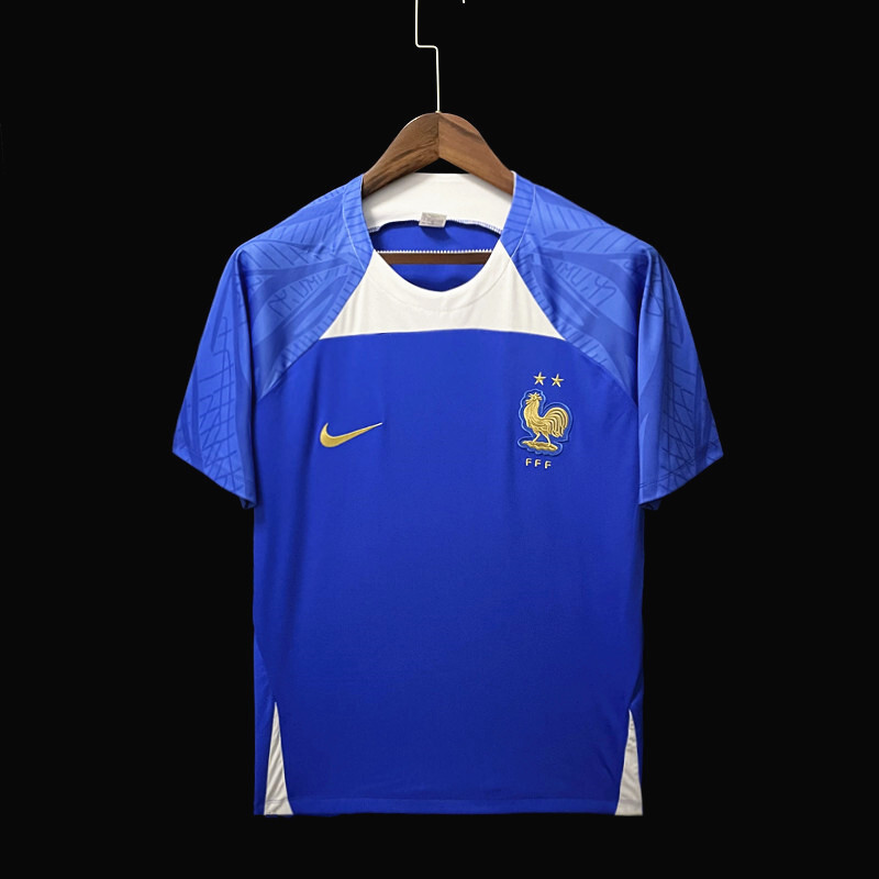 22-23 France pre-match training suit blue