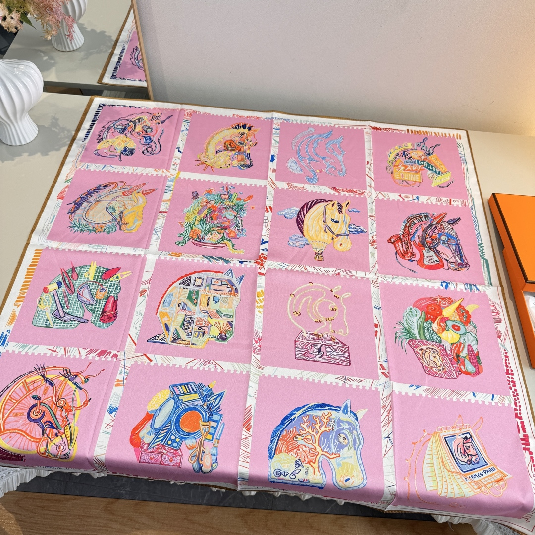 Herm New Silk square scarf