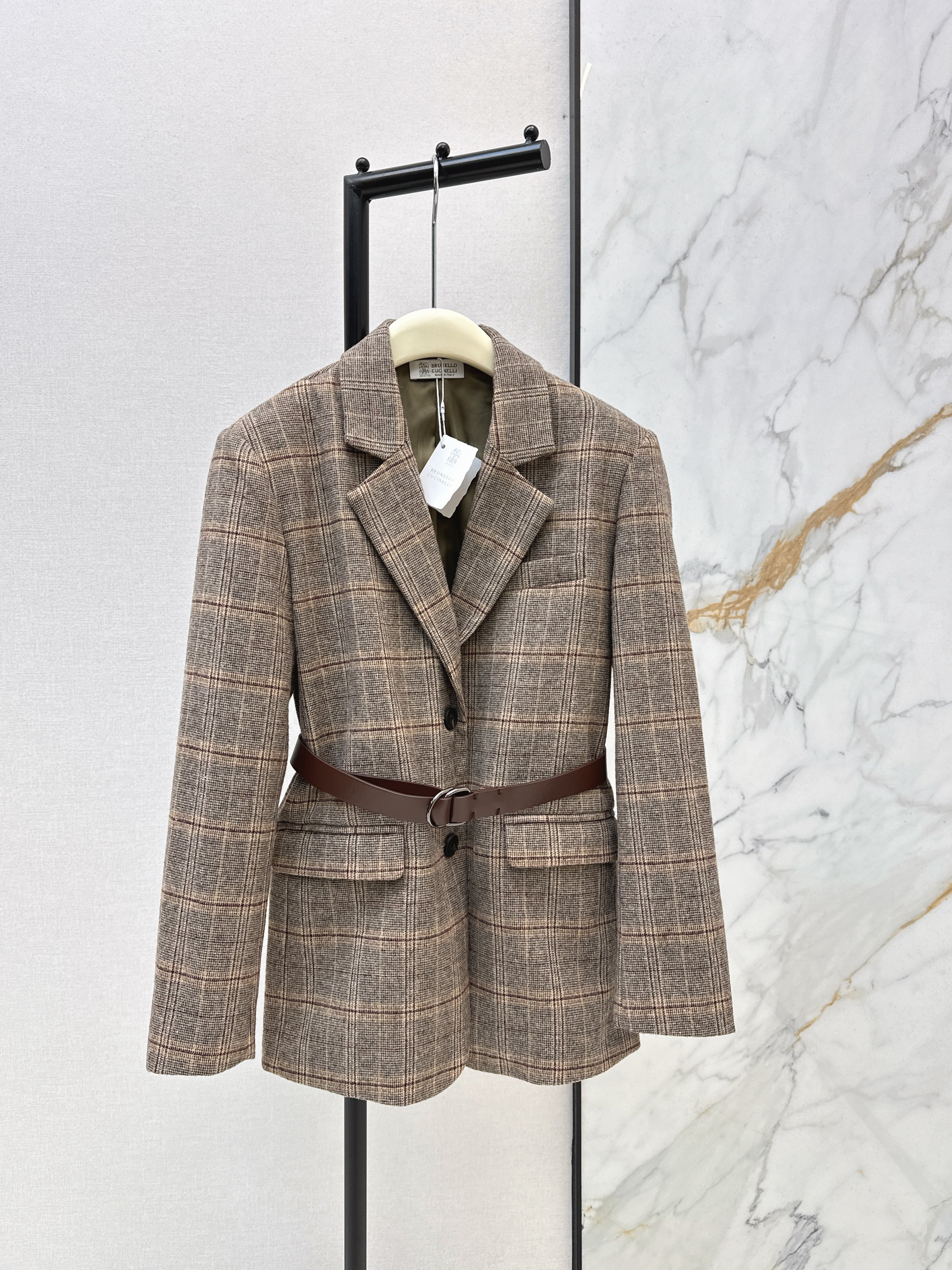 Brun NEW vintage check blazer