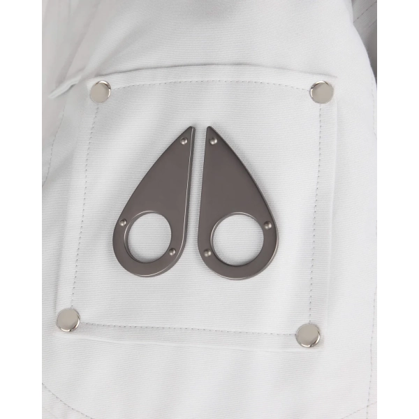 Moose Knuckles White Jacket White Wool Collar（NFC)