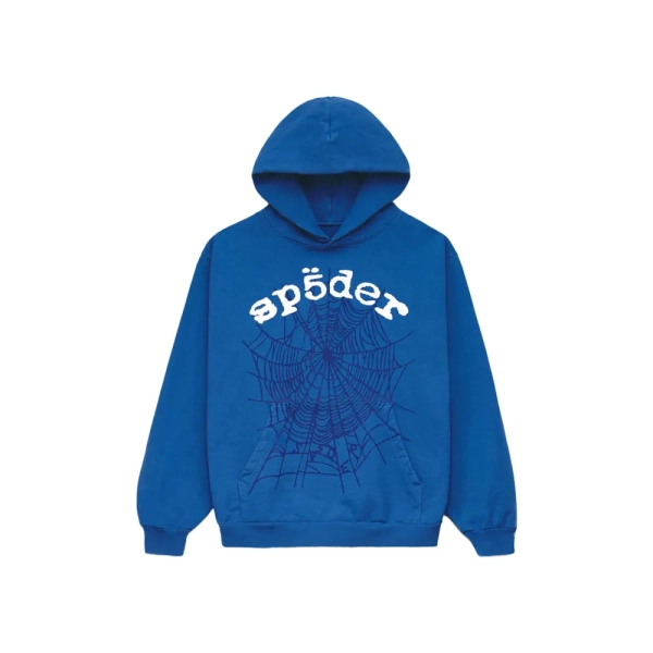 Sp5der Legacy Hoodie Blue       White  Letter