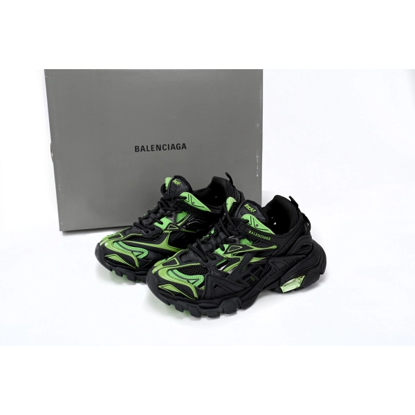 Balenciaga Track 2 Sneaker Black Green 568614 W2GN3 1086