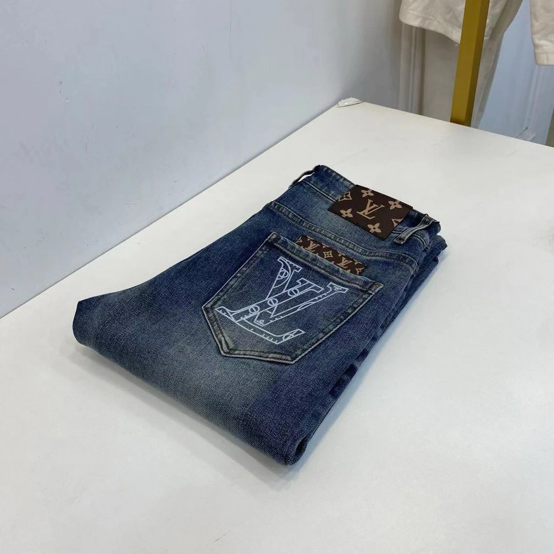 Louis Vuitton Monogram Pocket Denim Jeans Collection