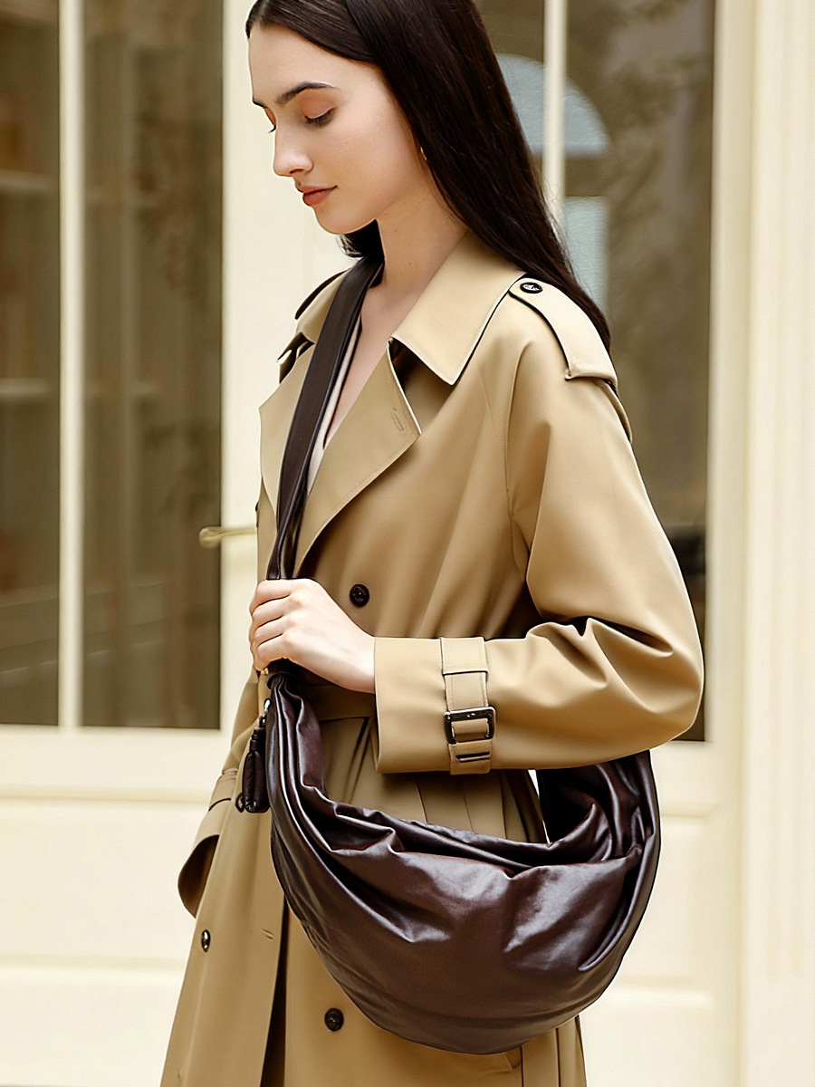 Slouchy Leather Hobo Bag for Women