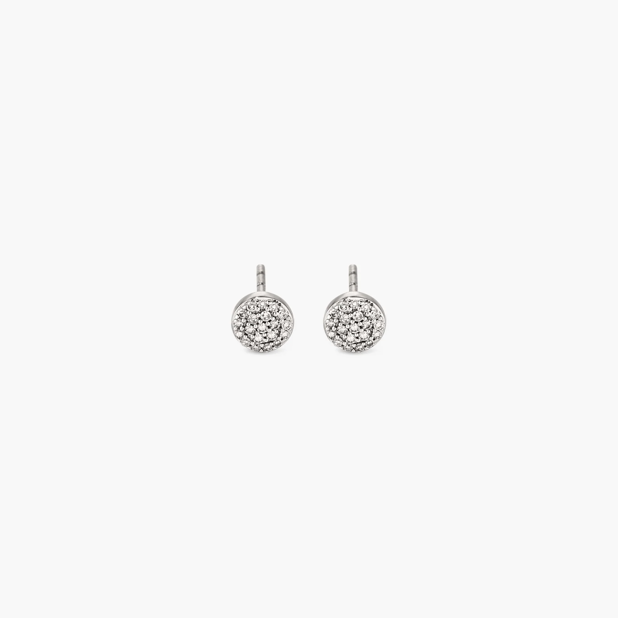Pavé Diamond Round Studs