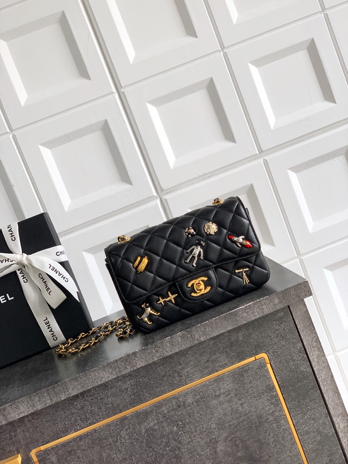 Chan New Badge Chain Bag