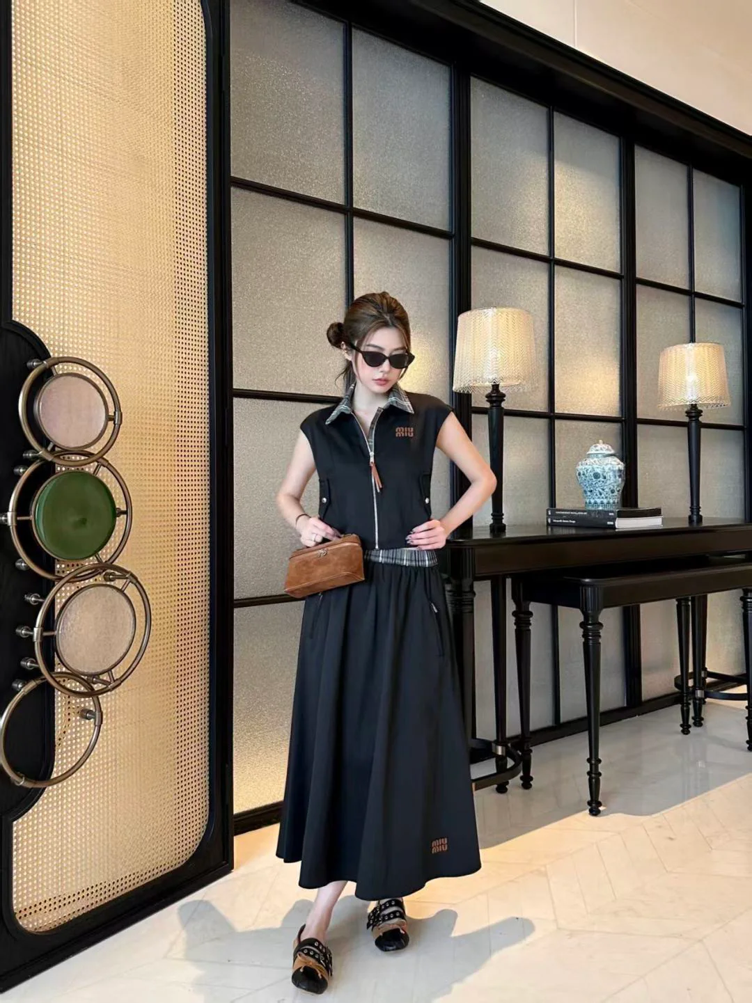 Miu NEW patchwork set