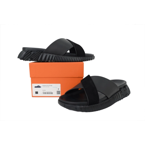 HERMES  Infra Sandals Black