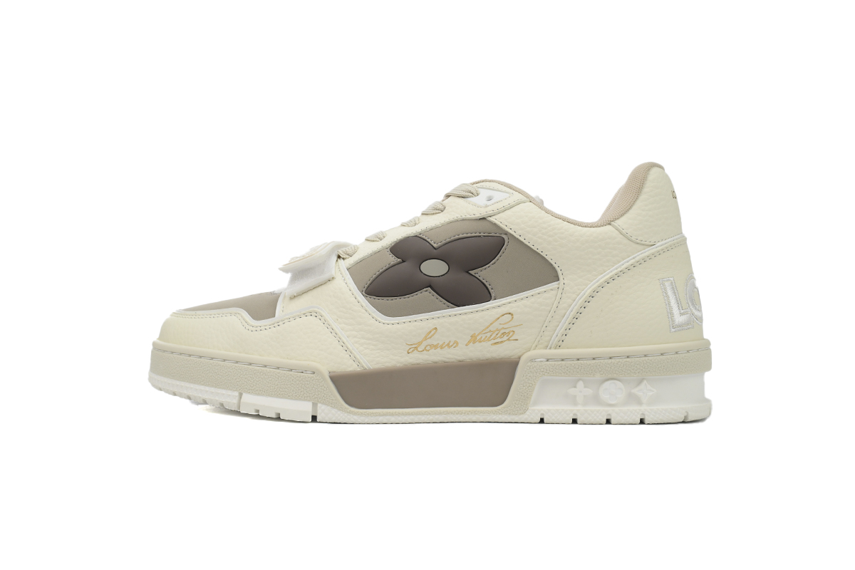 Pkkicks God Batch LOUIS VUITTON Trainer Monogram Flower Beige
