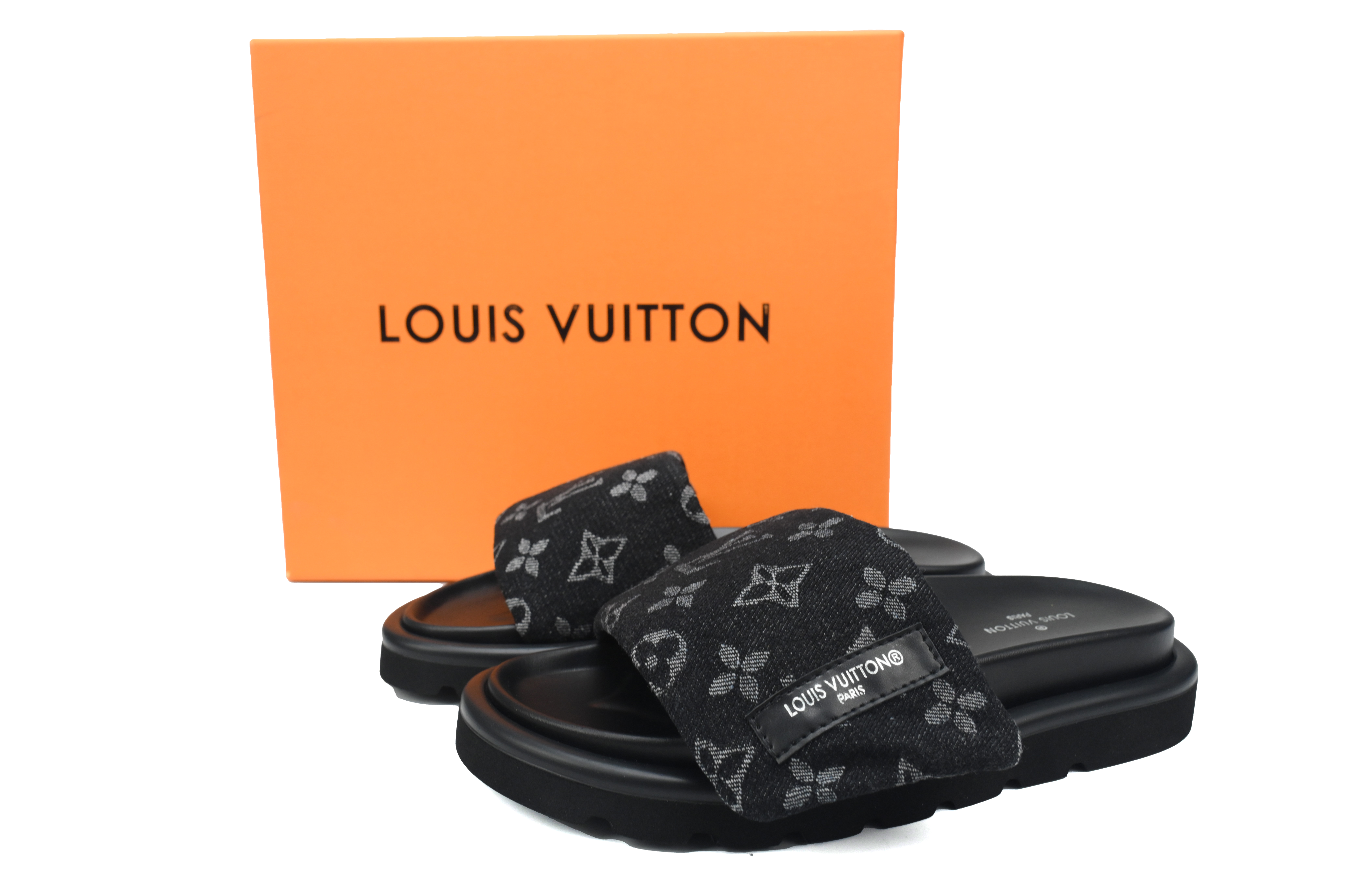 Pkkicks God Batch LOUIS VUITTON Pool Pillow Comfort Black Label Denim