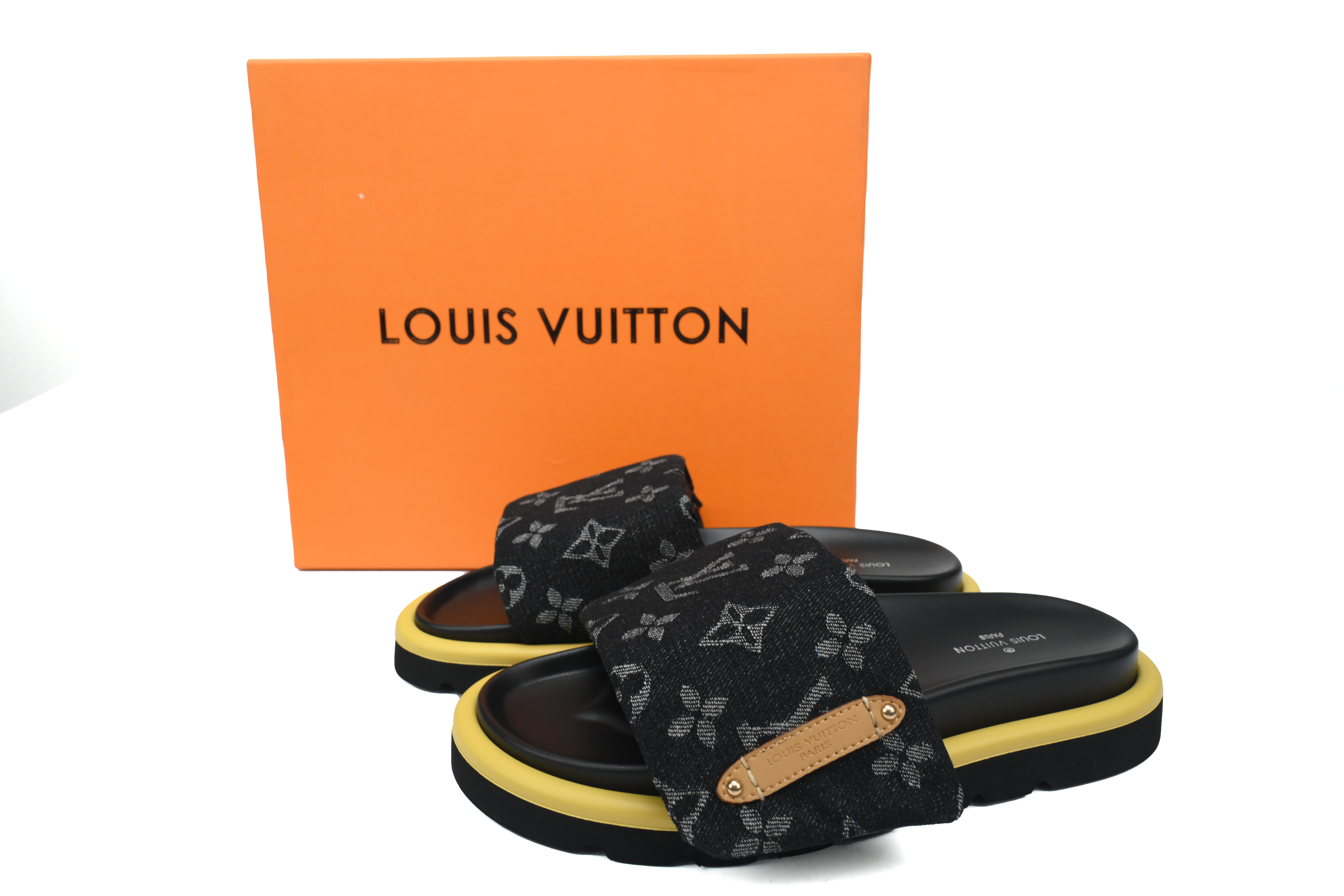 Pkkicks God Batch LOUIS VUITTON Pool Pillow Comfort Yellow Label Denim