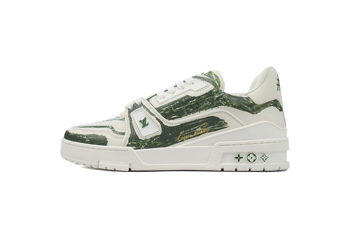 Pkkicks God Batch Louis Vuitton Trainer Green