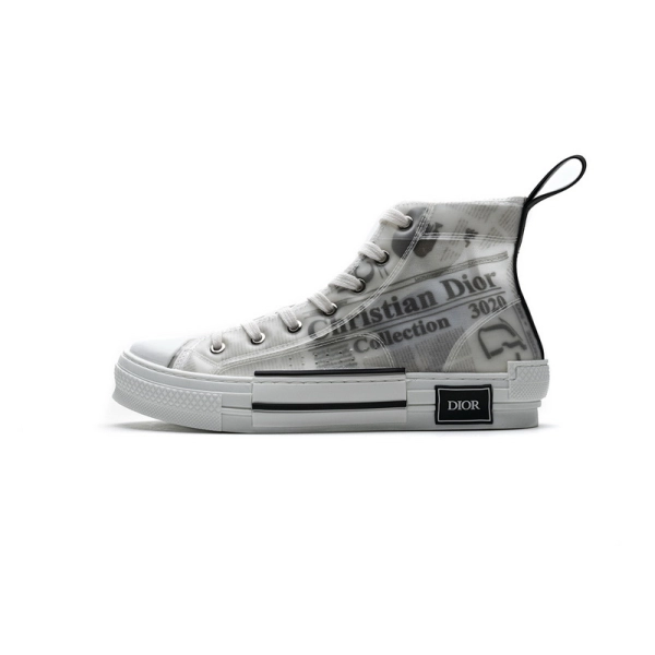 Dior B23 Oblique Transparency High H565 White Black