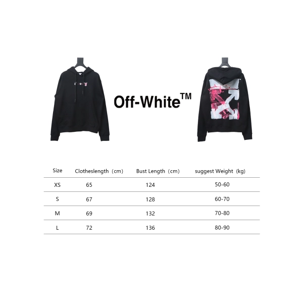 Off-white acrylic arrow hoodie