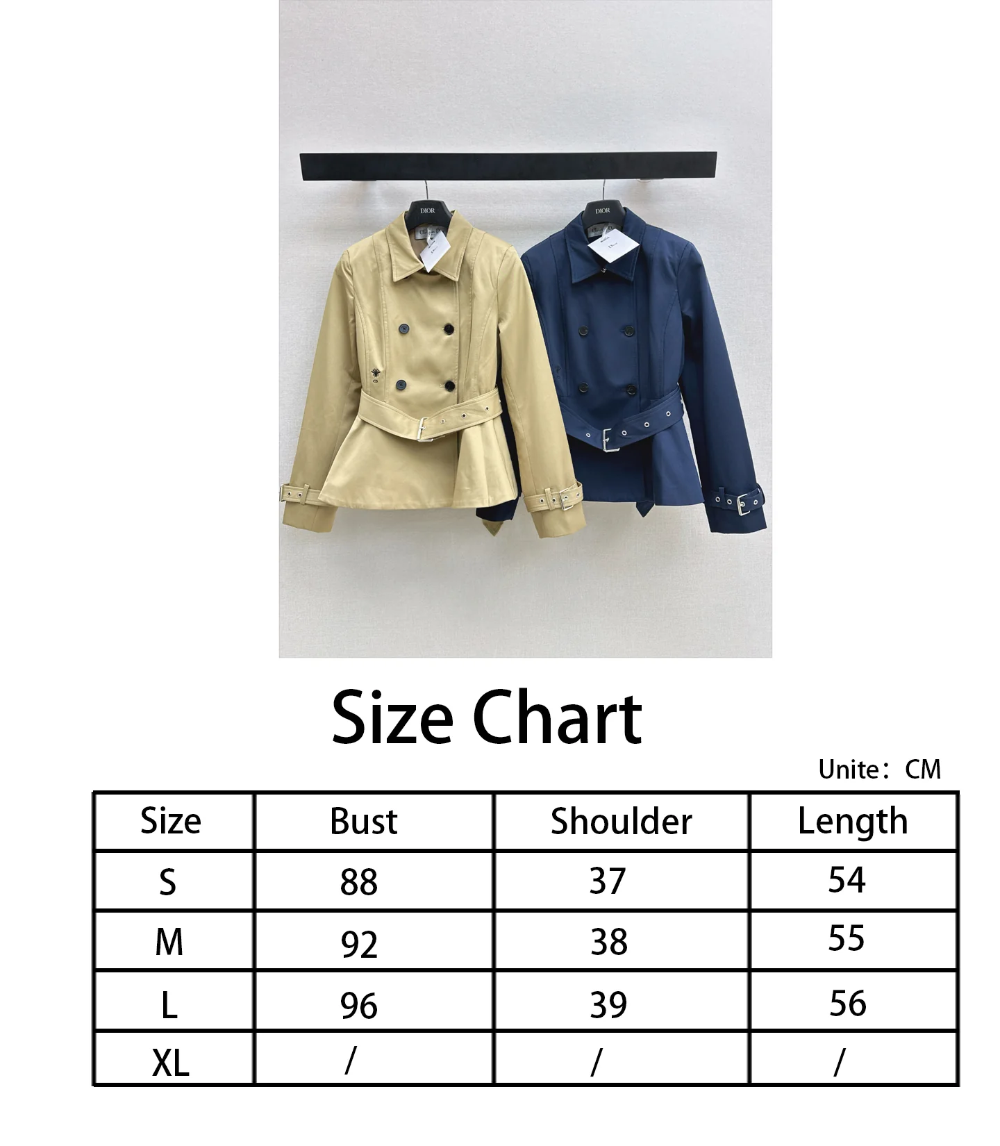 CD NEW bee embroidery trench coats