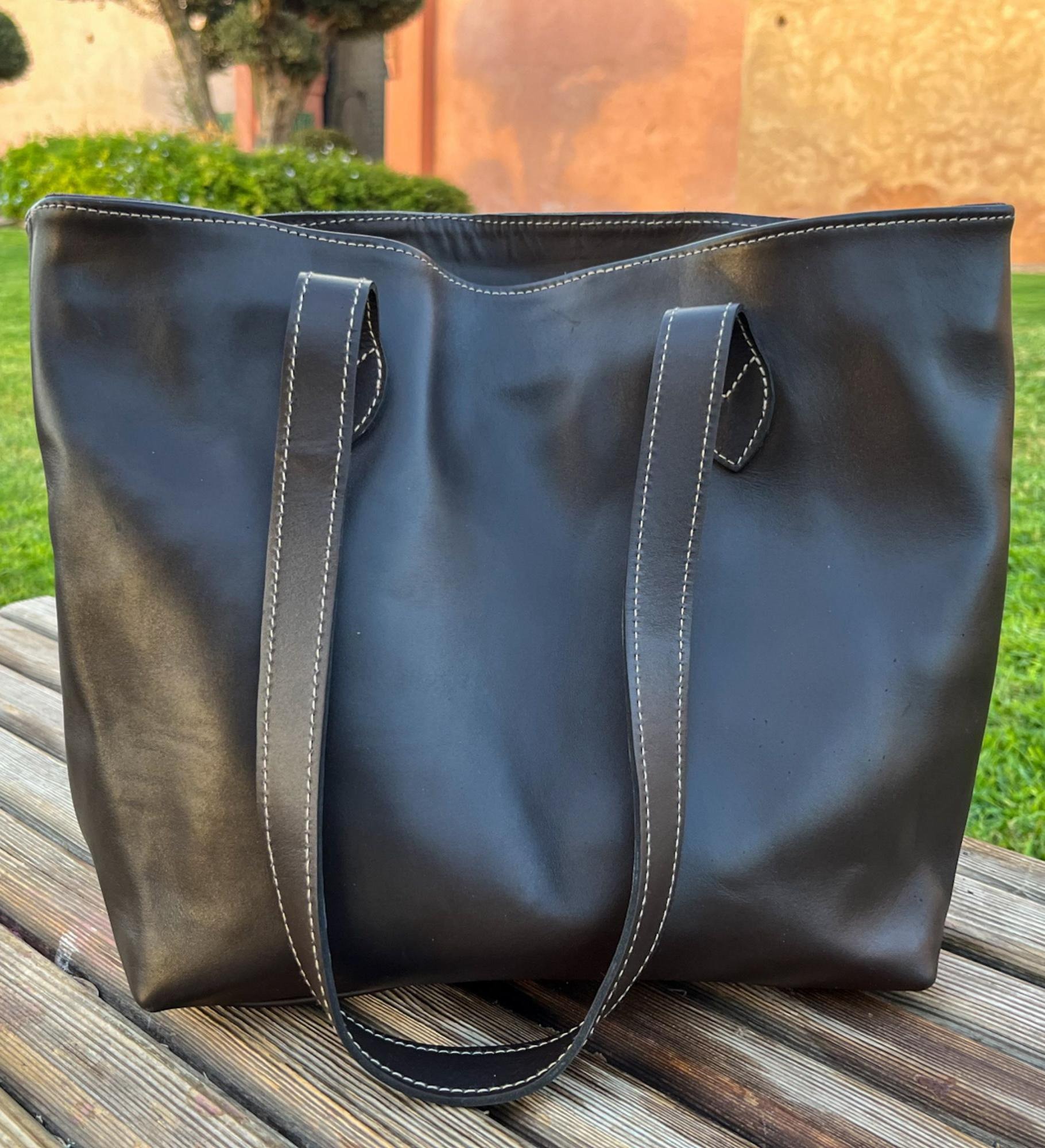 The Structured Full-Grain Leather Tote Bag