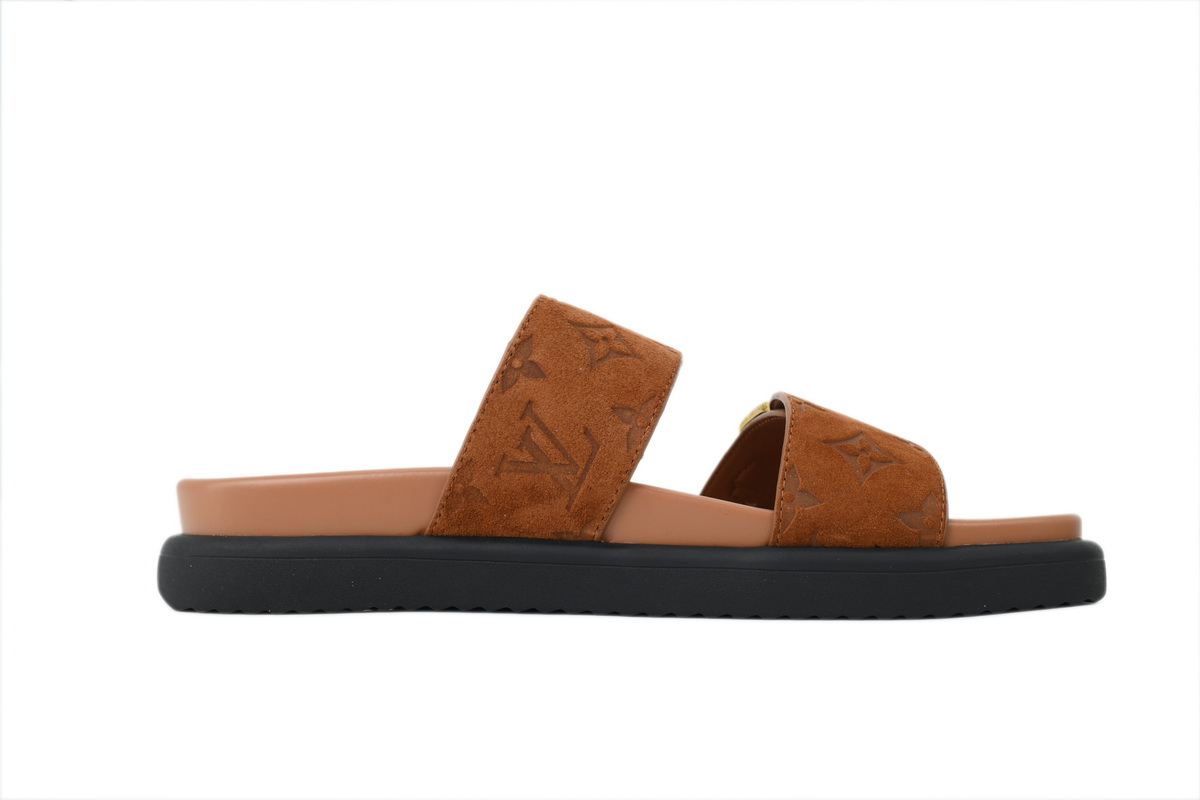 Pkkicks God Batch LOUIS VUITTON Venice Mule Shoes Brown
