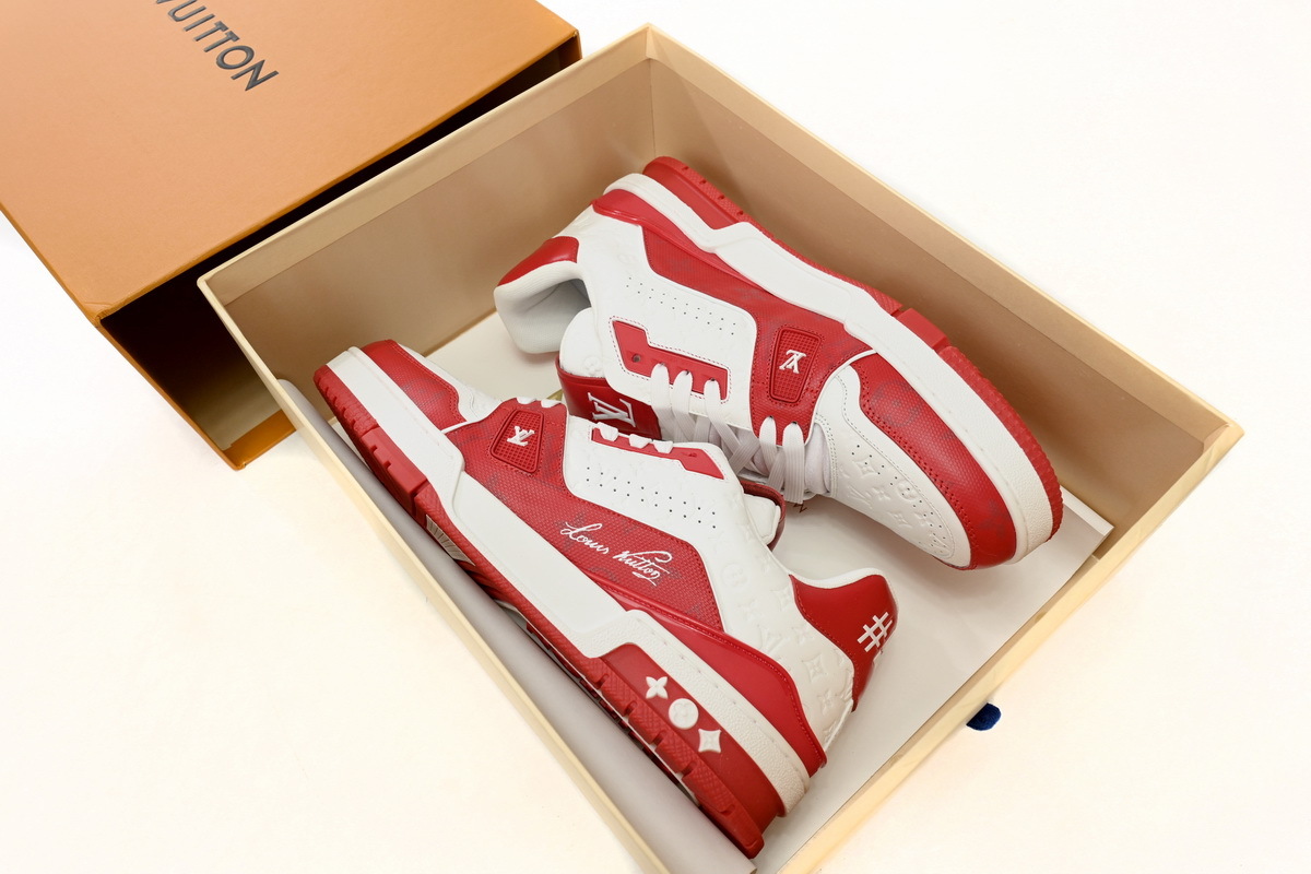 Pkkicks God Batch LOUIS VUITTON White Red 1AANFH