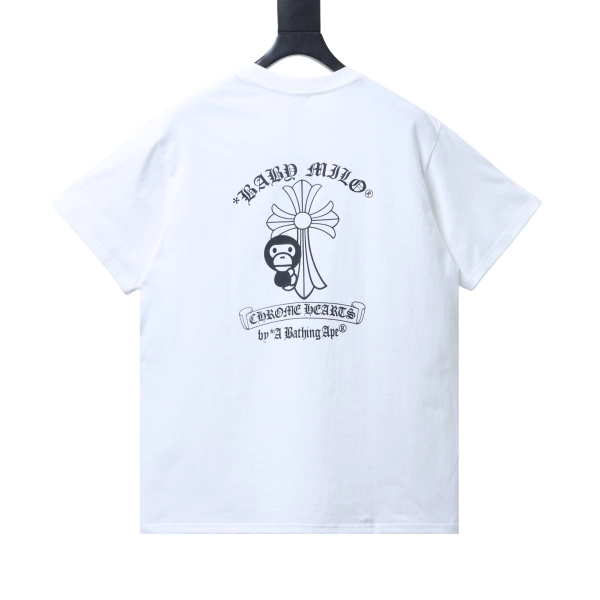 Bape x Chrome Hearts Baby Milo T-shirt white