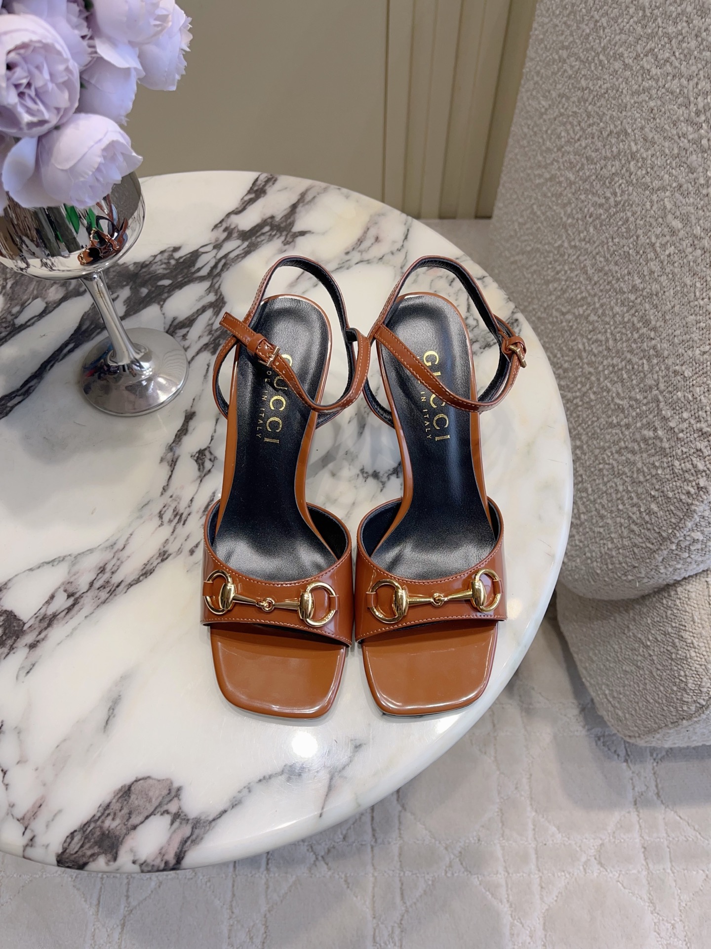 Guc New Horsebit High Heel Sandals