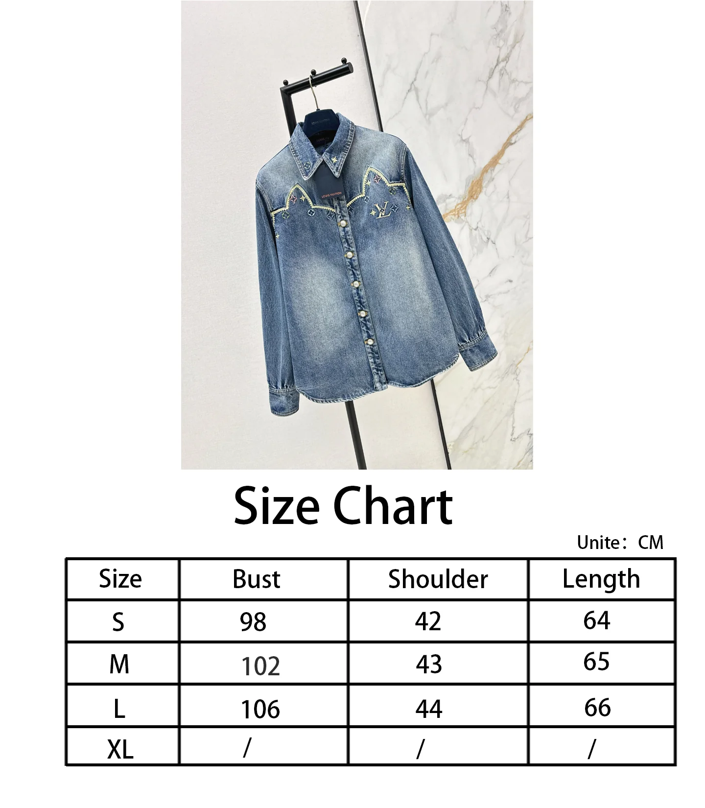 Louis NEW embroidery denim shirts