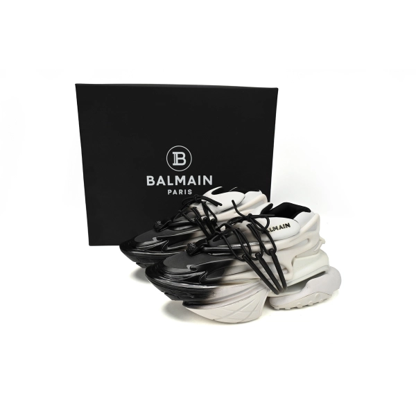 BALMAIN Multikolor Buty sportowe White and Black YM1VJ309