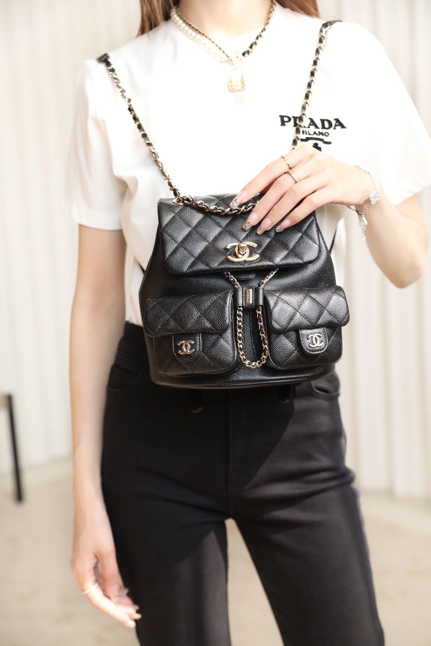 Chan New 23P Double Pocket Backpack