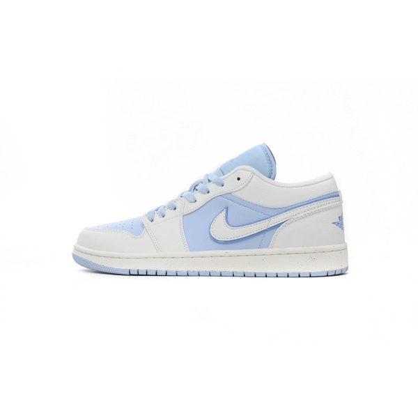 Air Jordan 1 Low Light Blue And White  DV1299-104